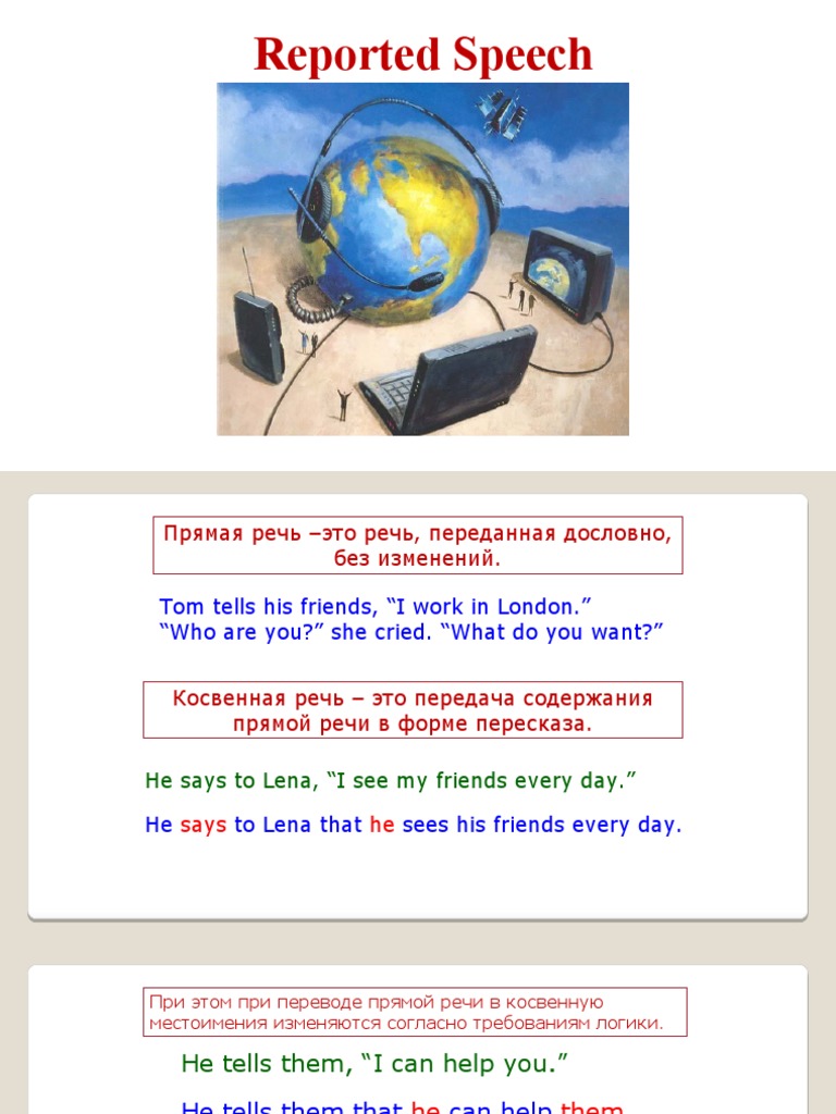 Understanding Direct and Reported Speech | PDF | English Grammar | Grammar