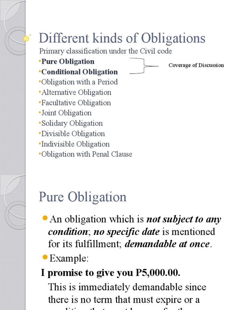 Different Kinds Of Obligations Common Law Virtue