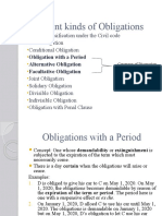 Obligations With A Period, Facultative and Alternative