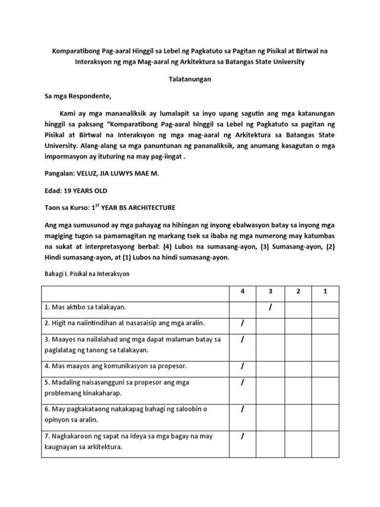 Talatanungan | PDF