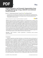 Sensors: Depth Estimation and Semantic Segmentation From A Single RGB Image Using A Hybrid Convolutional Neural Network