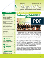 Newsletter: Seminar On Post Budget 2018-19 Islamabad