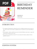 Birthday Reminder: Prepatred By: Guide Name