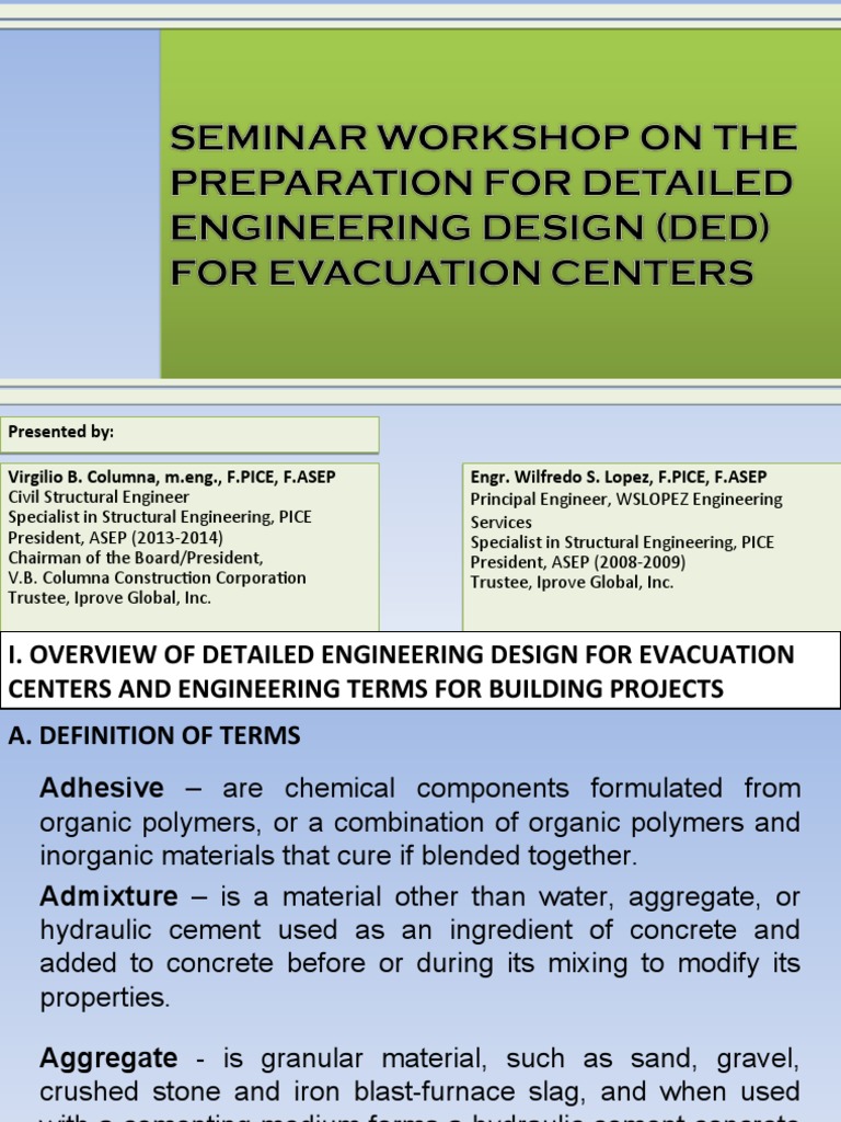 Detailed Design of Evacuation Centers | PDF | Geotechnical Engineering ...