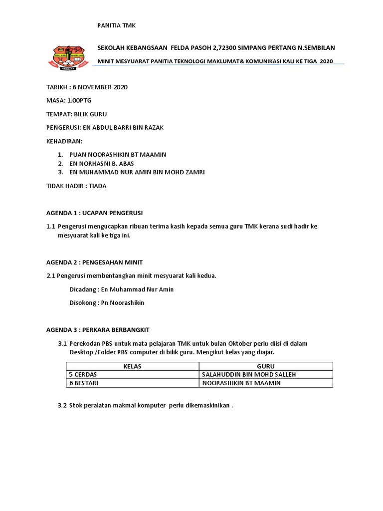 Minit-Mesyuarat-Rbt-Kali-3 2020  PDF