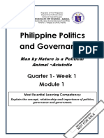 Philippine Politics and Governance: Quarter 1-Week 1