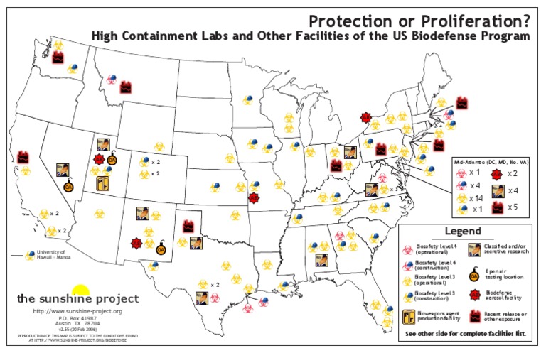 High Containment Labs and Other Facilities of The US Bio Defense ...