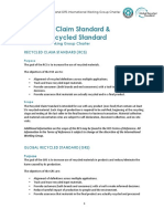 Recycled Claim Standard & Global Recycled Standard