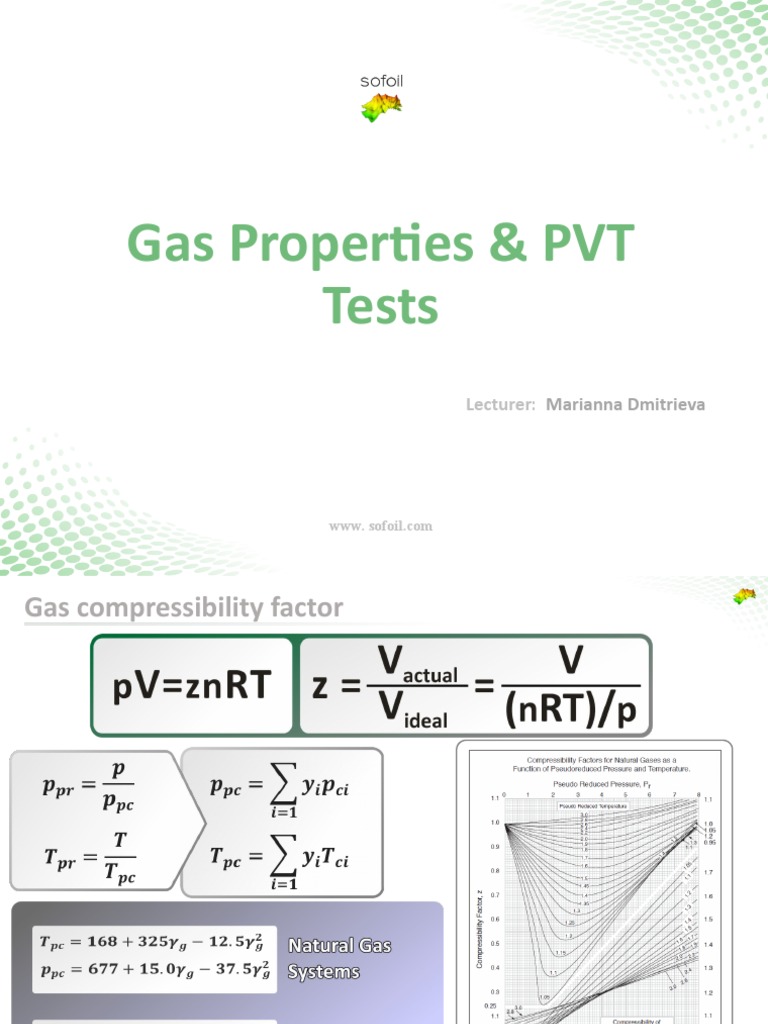 Gas Properties & PVT Tests: Lecturer | PDF | Petroleum Reservoir | Gases