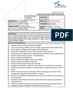 Procurement and Inventory Manager Position Title Job Grade