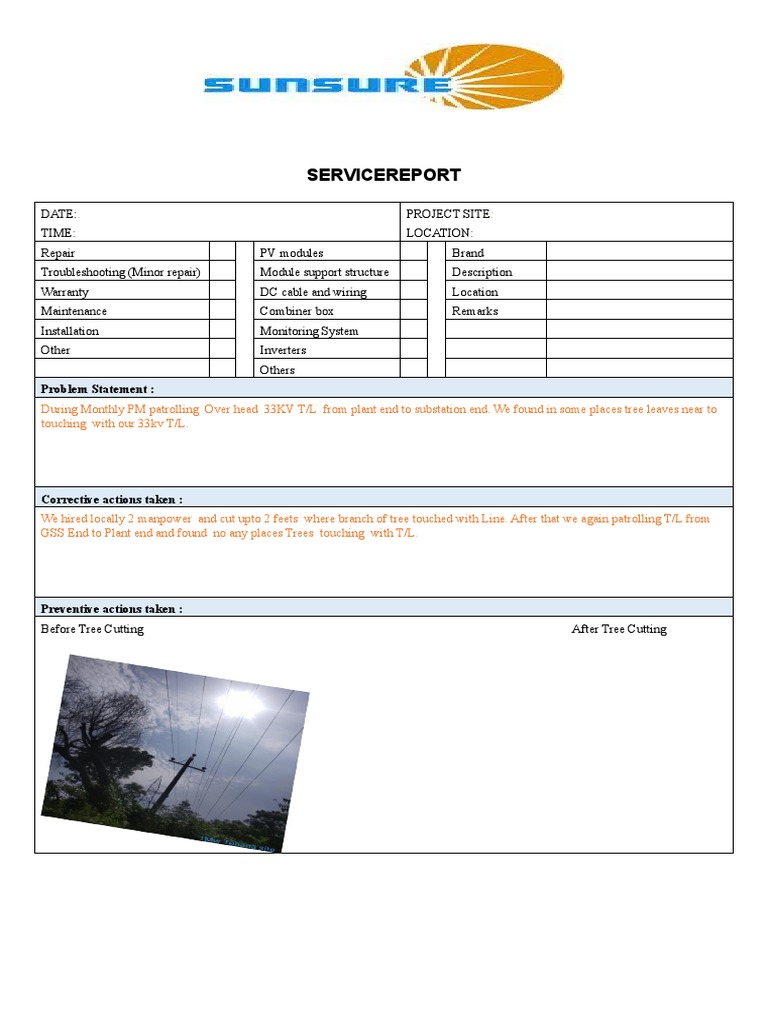 Servicereport: Problem Statement | PDF
