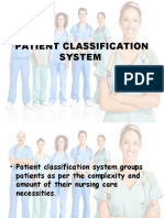 Patient Classification System and Assignment of Patients