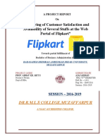 Measuring of Customer Satisfaction and Availability of Several Stuffs at The Web Portal of Flipkart