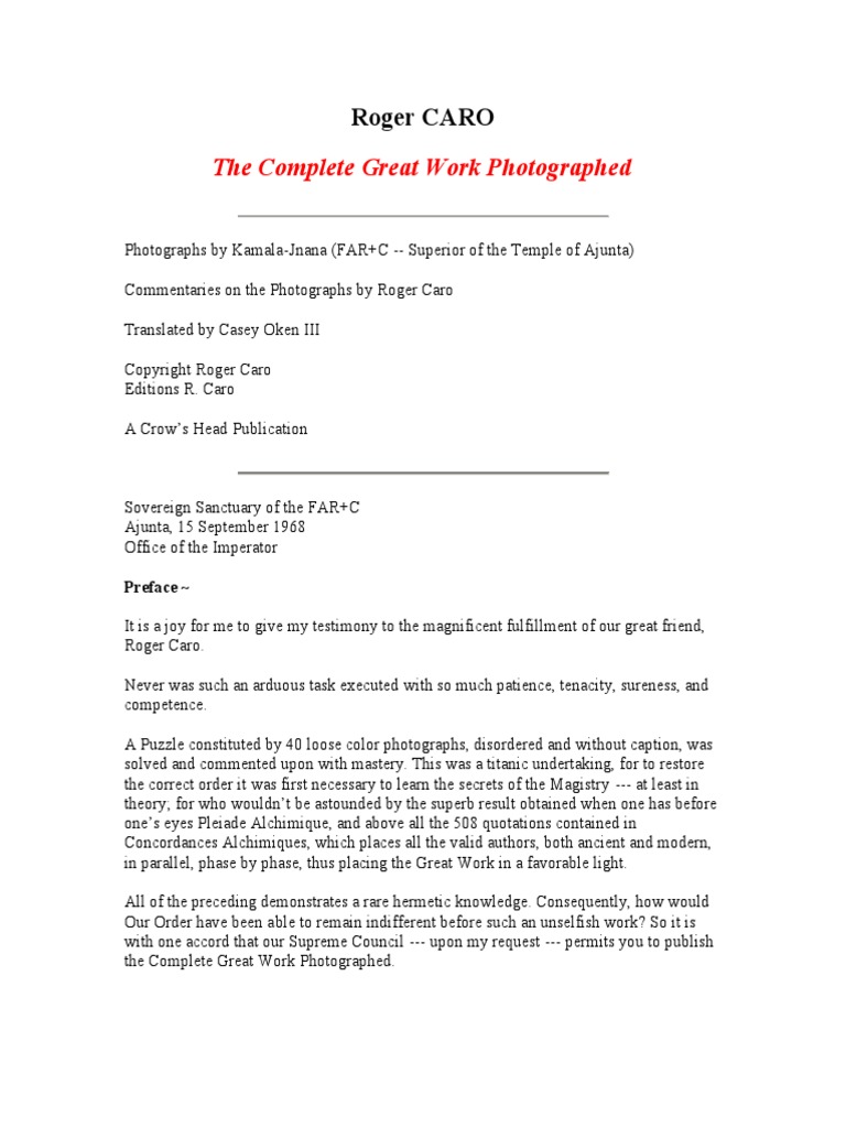 Complete Great Work Photographed | PDF | Alchemy | Virtue