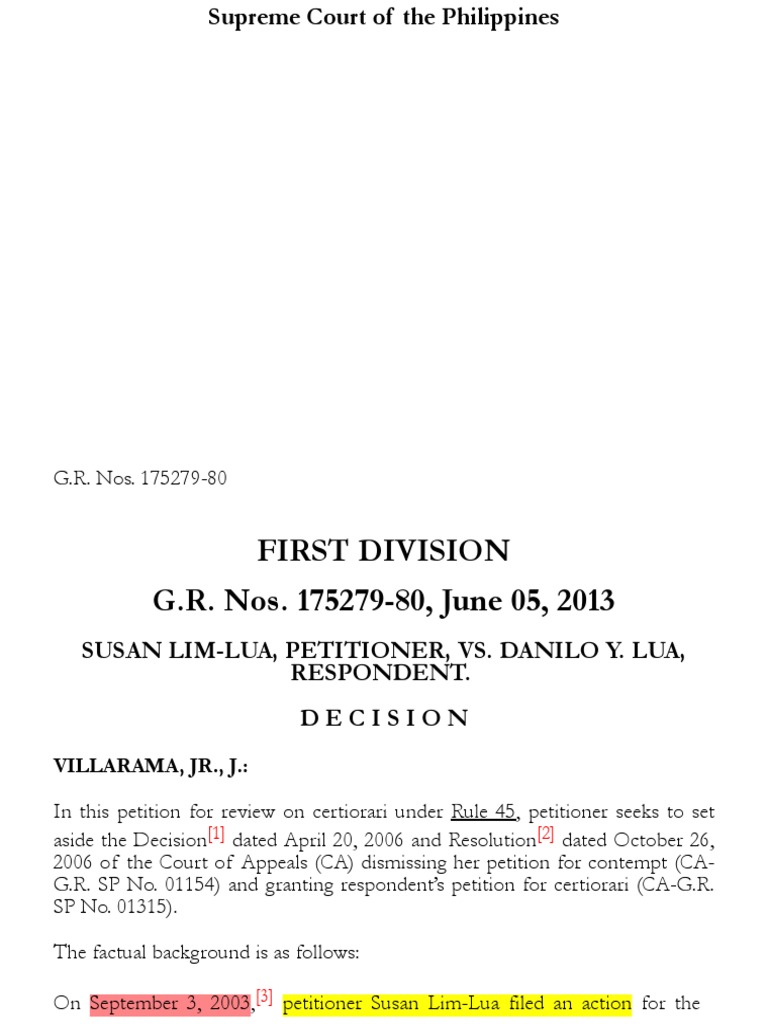 Lim-Lua v. Lua | Download Free PDF | Marriage | Child Support