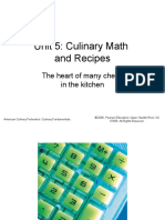 Unit 5: Culinary Math and Recipes: The Heart of Many Chefs in The Kitchen