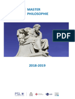 Master de Philosophie de PSL - Maquette