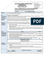 1.1. Acciones Correctivas y Preventivas de Las No Conformidades Mayores Proceso de Auditoria de Certificacion