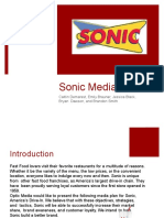 Sonic Media Plan: Caitlin Demarest, Emily Brauner, Jessica Black, Bryan Dawson, and Brandon Smith
