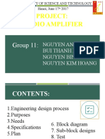Project: Audio Amplifier: Group 11
