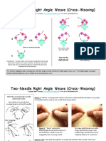 Two-Needle Right Angle Weave (Cross-Weaving) : E N S W W N S E N S W E