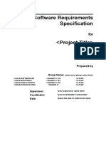 IEEE Software Requirements Specification Template