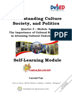 Understanding Culture Society, and Politics