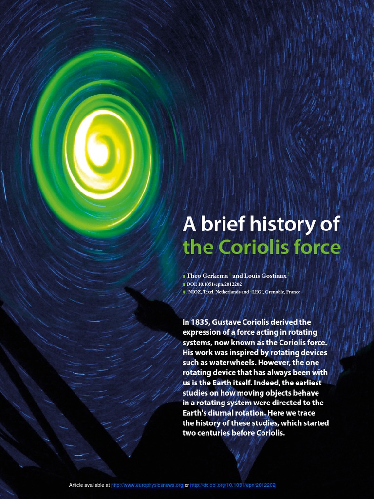 The History and Development of Understanding the Coriolis Force | PDF ...