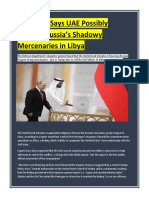 UAE Funds Mercenaries in Libya