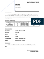 Curriculum Vitae Nitikesh Ramesh Tambe: Career Objective