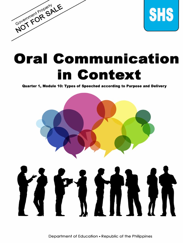 Oral Communication in Context MODULE10TYPESOFSPEECHESACCDTO