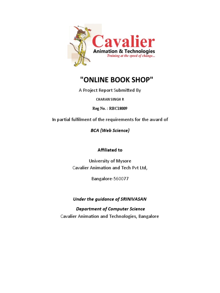 Online Book Shop Project Report | PDF