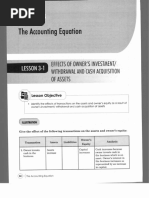 Lesson 3-1: - Effects of Owner'S Investment/ Withdrawal and Cash Acquisition of Assets