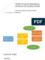 Introduction To Occupational Safety and Health Legislation