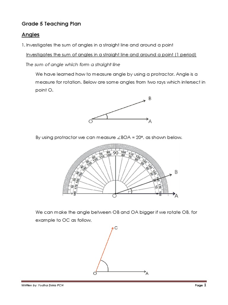Grade 5 Planner Angles | PDF | Triangle | Polygon