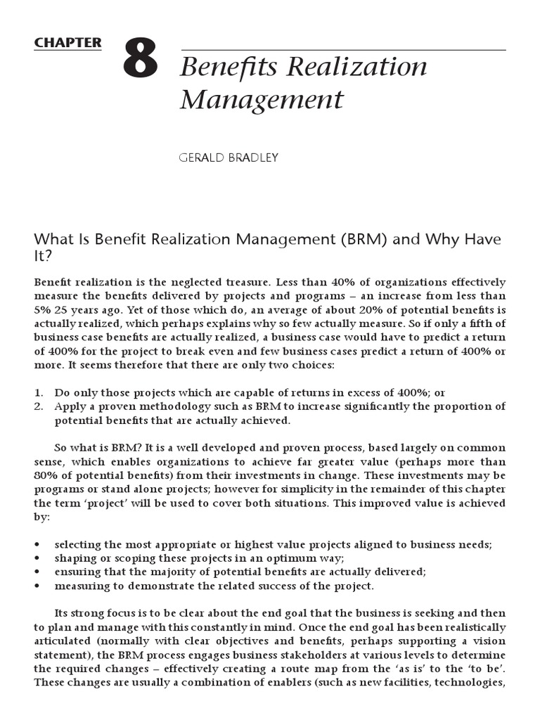 Benefit Realization Management | PDF | Business | Economies