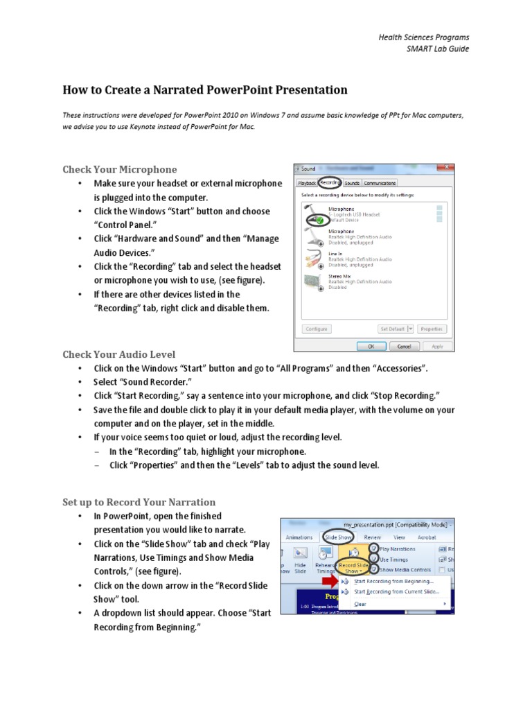 How To Create A Narrated Powerpoint Presentation