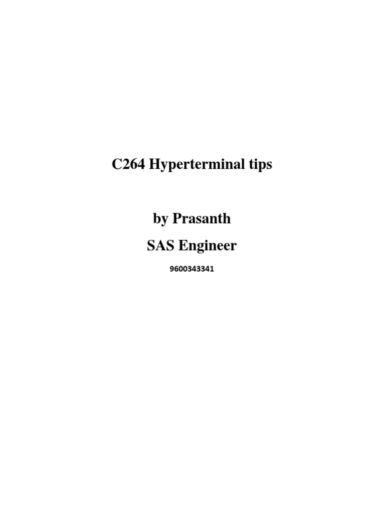 Hyperterminal Tips PDF | PDF | Business | Technology & Engineering