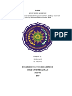 The Paper Was Made To Fulfill The Assignment of Public Speaking Course That Guided by Muhammad Khoerul Hadist, M.PD