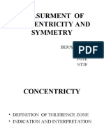 Measurment of Concentricity and Symmetry: Bejoy C Jose 0209 Pgte NTTF