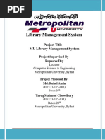 Project Title MU Library Management System