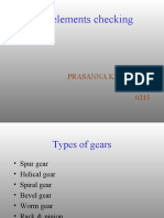 Gear Elements Checking: Prasanna Kumar S.T. Pgte 0215