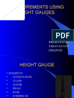 Measurements Using Height Gauges