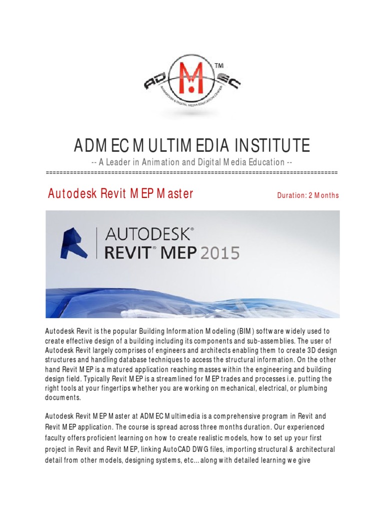 Revit MEP Course Revit Training in Delhi PDF | PDF | Autodesk Revit ...