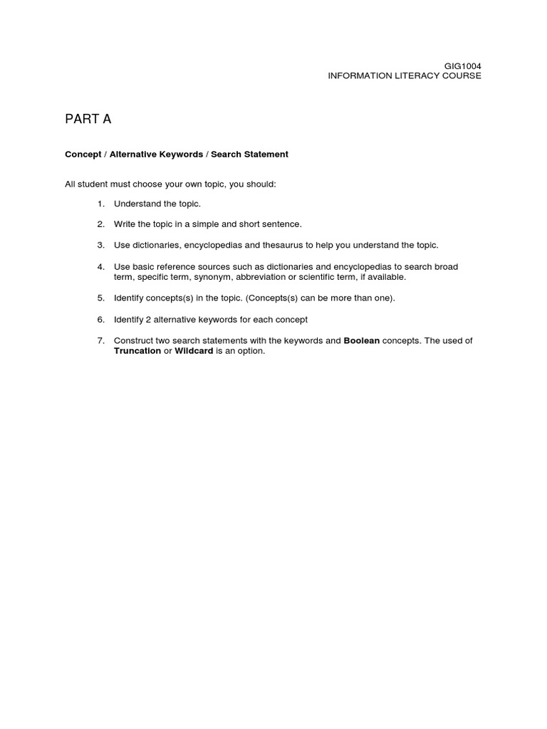 Information Literacy Course Guide | PDF | Language Arts & Discipline