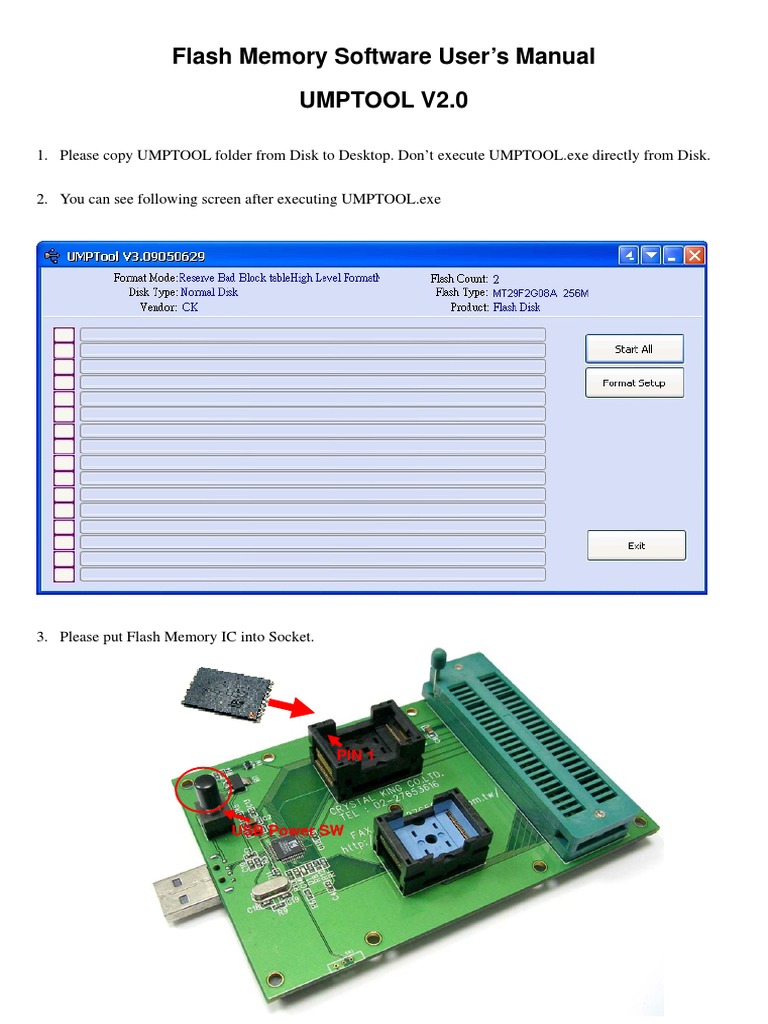 Flash Memory Formatting Guide UMPTOOL V2.0 | PDF
