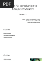 CSE 477: Introduction To Computer Security: Lecture - 1