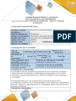 Guia de Actividades y Rubrica de Evaluación - Paso 5 - Toma de Decisiones