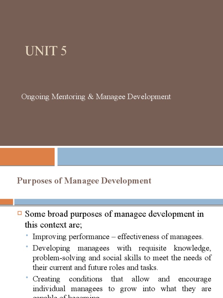 Managee Development Strategies | PDF | Mentorship | Leadership