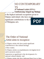 Filipino Contemporary Artists: The Order of National Artist (ONA) (Orden NG Pambansang Alagad NG Sining)